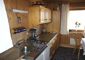 Küche im Bergchalet am Penkenjoch