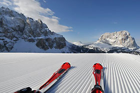 Skifahren in den Dolomiten