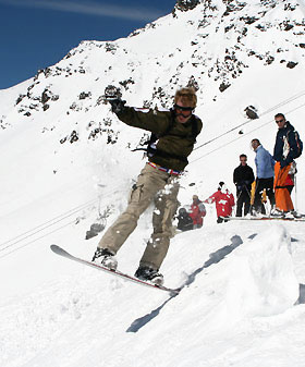 Snowboarder Val Thorens