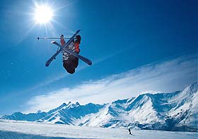 Skifahrer Valmeinier